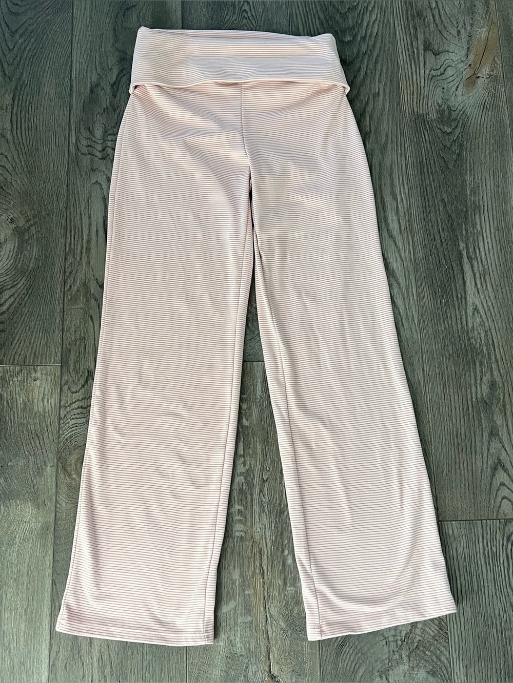 BLUE RIOT Pink Foldover Waist Striped Soft Pants Size S